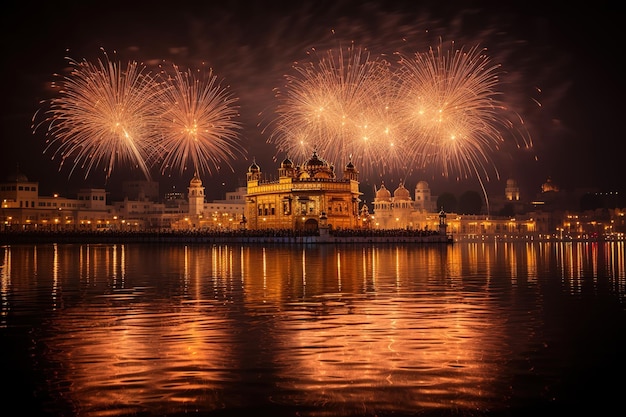 Golden temple consecrated by fireworks