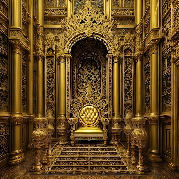 Photo golden throne