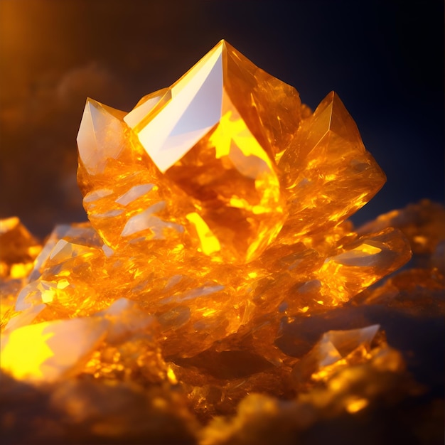 golden topaz crystals