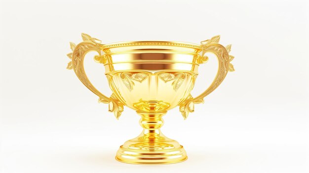 Photo golden trophy isolated on a white background