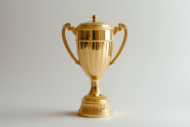 Photo golden trophy isolated on a white background