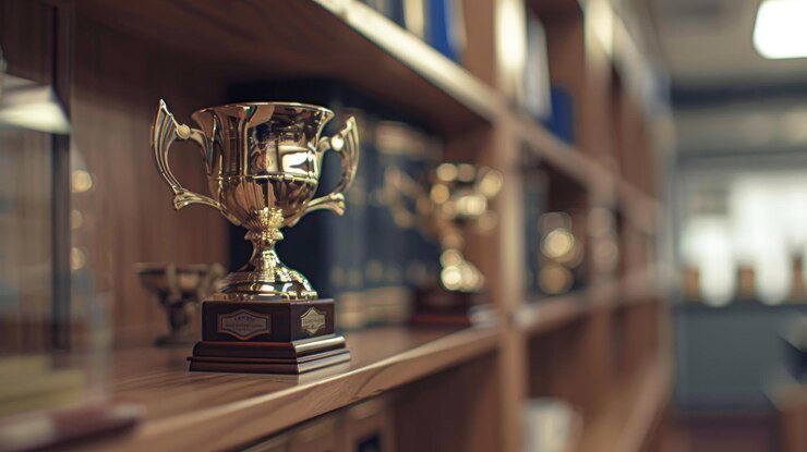 Golden Trophy on a Shelf