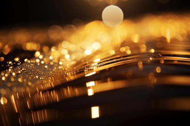 Golden Water Sunset Cinema4D Style Sparklecore Delicate Gold Detailing amp Glass Fragments