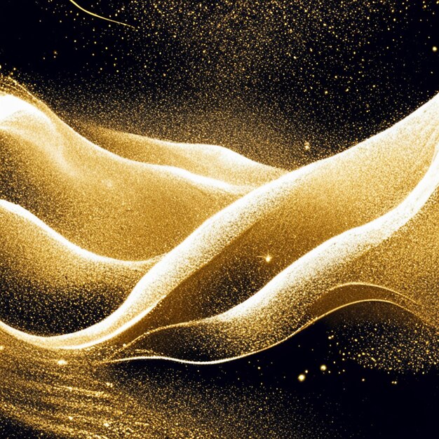 Golden waves background texture