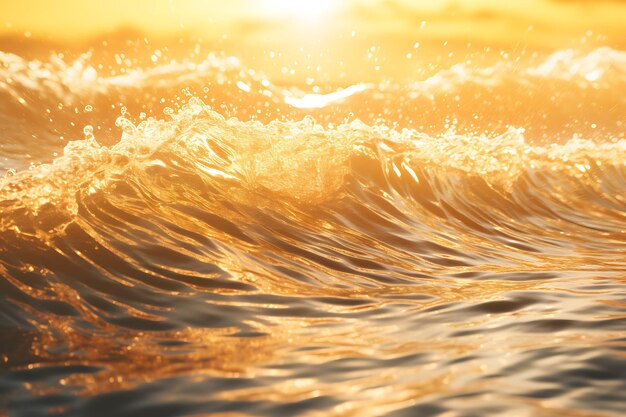 Photo golden waves background