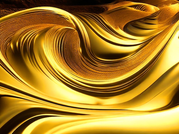 Золотые волны Динамические мягко волнистые золотые волны изображение загружено