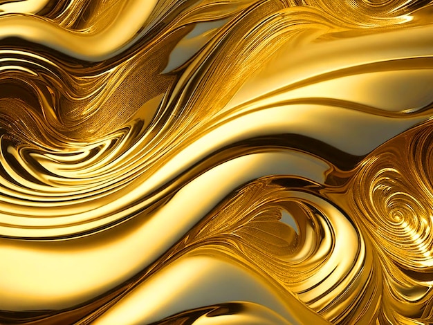 Golden Waves Dynamic softly undulating golden waves image downloaded