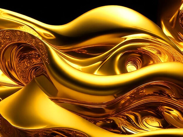 Golden Waves Dynamic softly undulating golden waves image downloaded