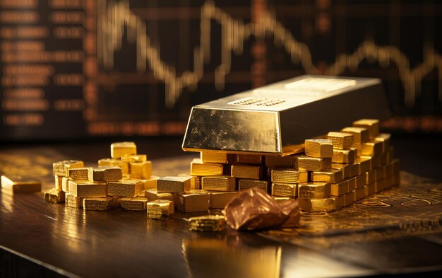 Premium AI Image  Golden Wealth Creation
