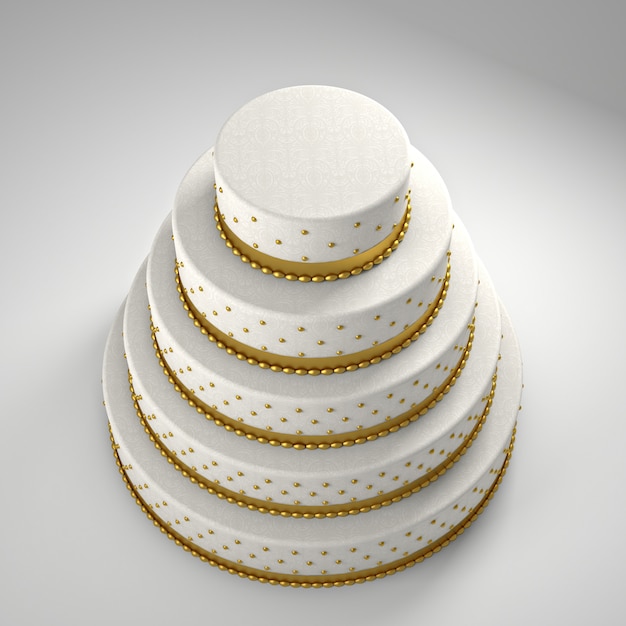 Golden wedding cake