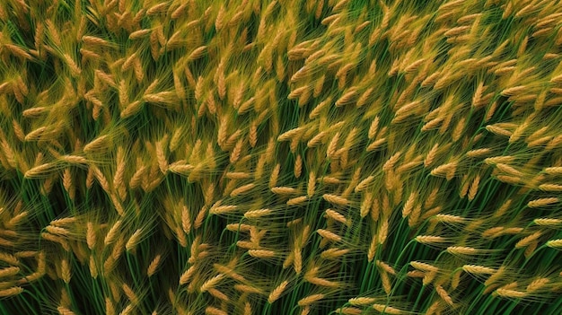 Foto immagine generata ai del campo di grano dorato