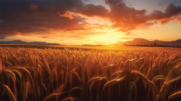 golden wheat field background