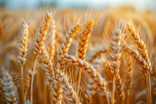 Golden Wheat Field Ready for Harvest at Sunset