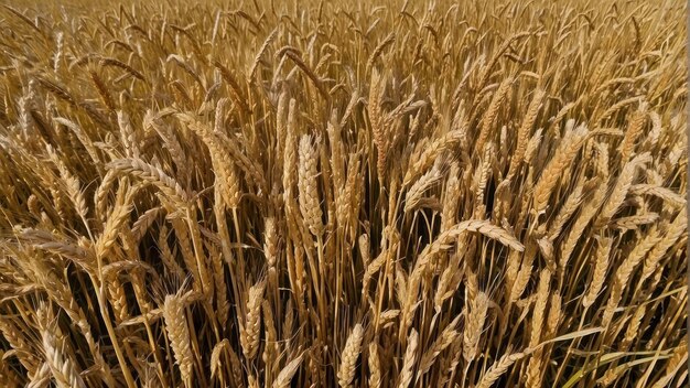 Golden wheat field ready for harvest