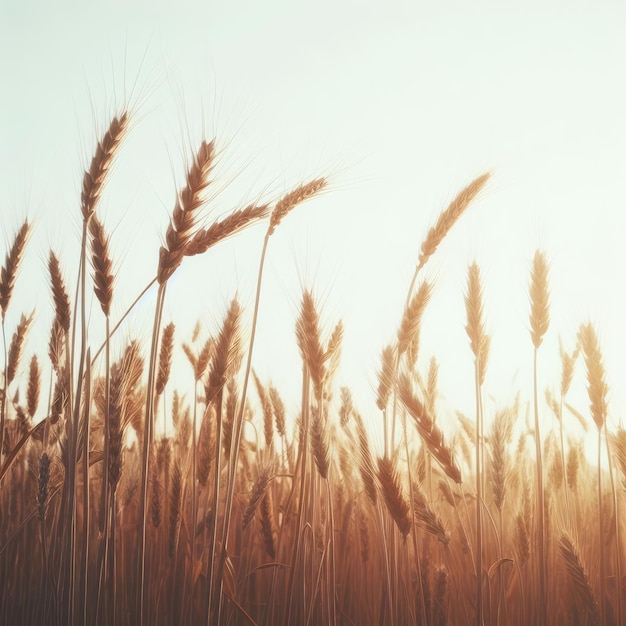 golden wheat field and sky