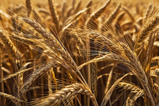 Золотое пшеничное поле на закате
