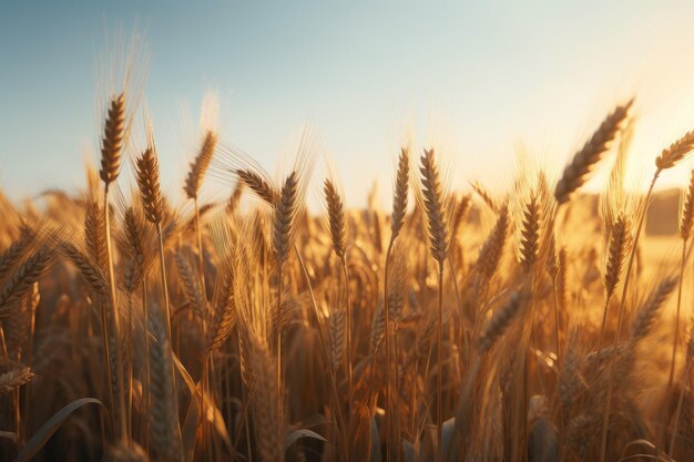 Golden wheat Summer season cereal Generate Ai