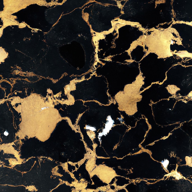 Photo a golden white black marble background