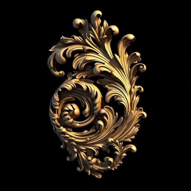 Photo golden wing elegant design logo and black background