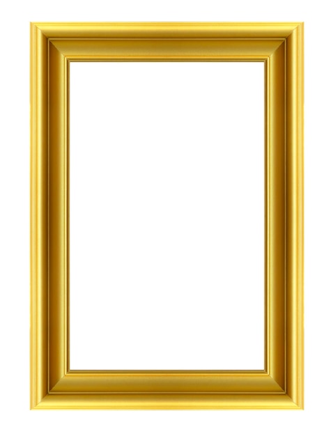 Golden wooden photo frame