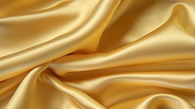 Golden wrinkled cloth Generative AI