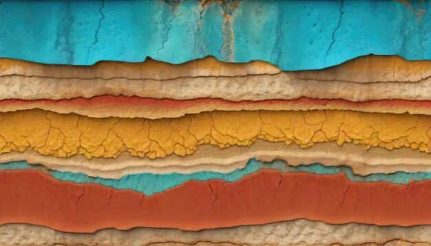 Goldenrod Turquoise en Tomato Erosion boeiende abstracte achtergrond