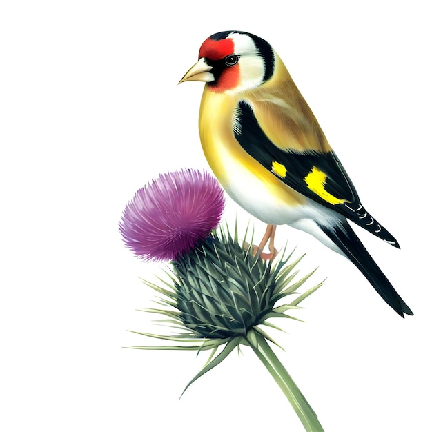 Goldfinch isolated on a white background