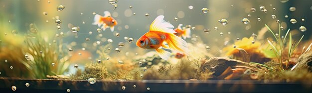 Photo goldfish background