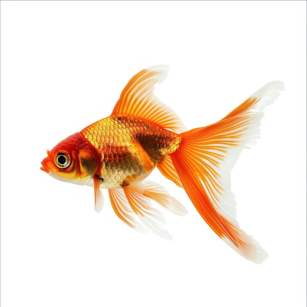 Goldfish isolate on white background