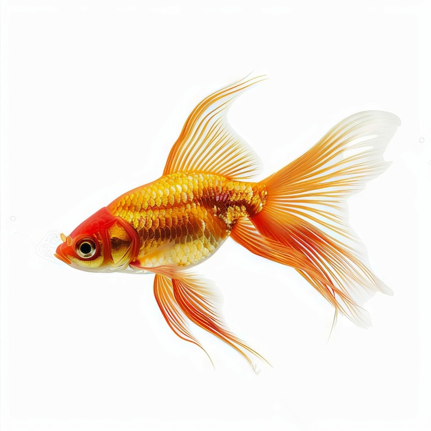 Goldfish isolated on white background