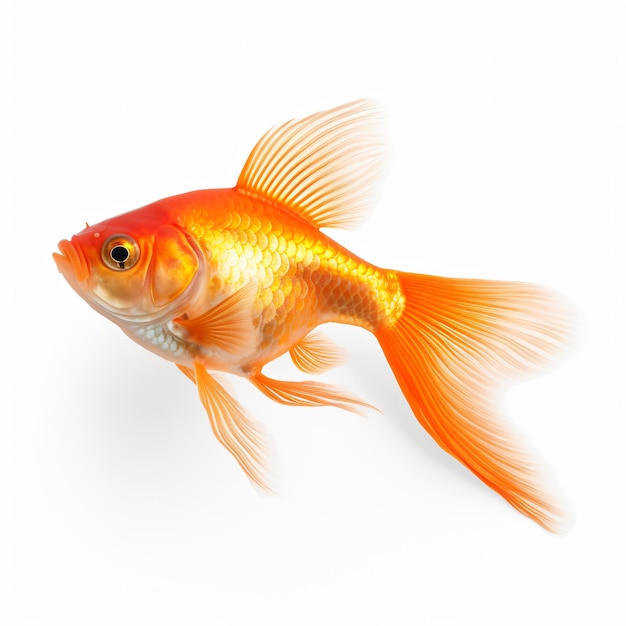 Goldfish isolated on white background