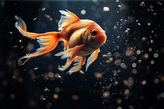 goldfish leaps from