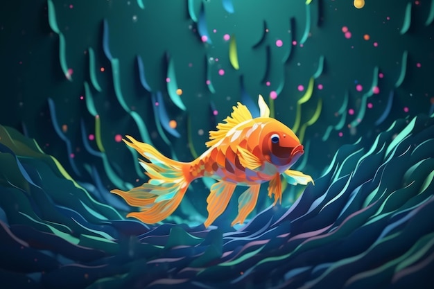 A goldfish in a sea of fish