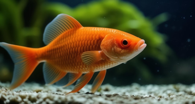 Goldfish swimming in a tank vibrant and healthy