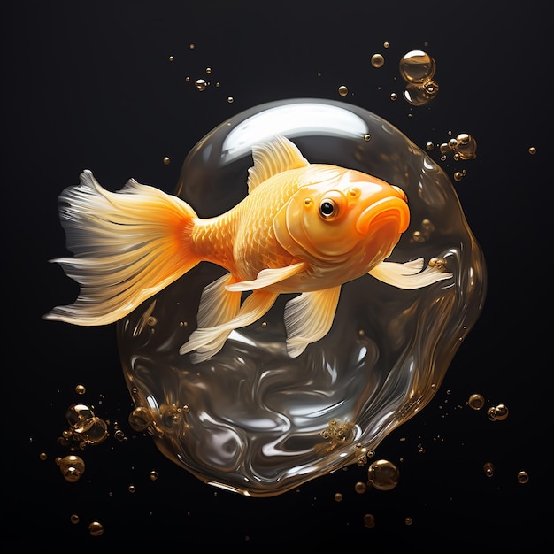 goldfish in the water balloon