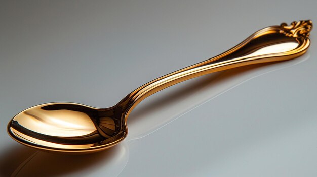 Photo goldplated serving spoon wallpaper