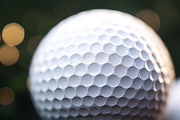 A golf ball close up