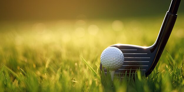 Golf Ball in Grass Generative AI