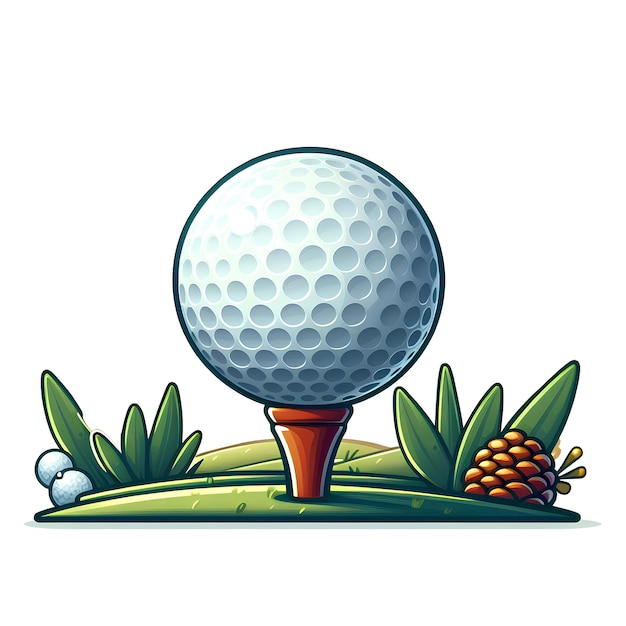 golf ball on the grass