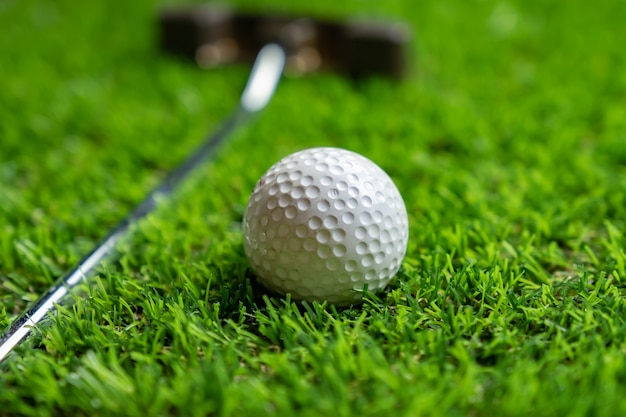 Golf ball on grass