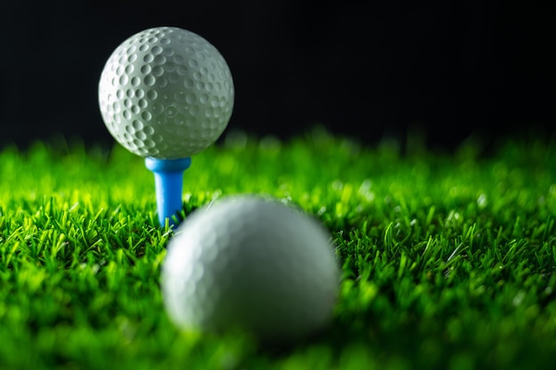 Golf ball on grass