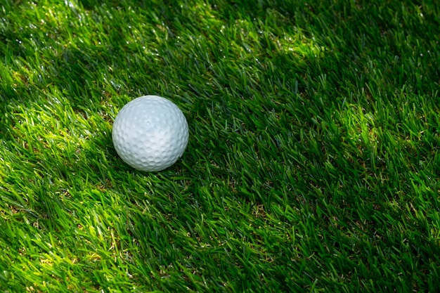 Golf ball on grass