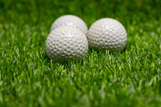 Golf ball on grss