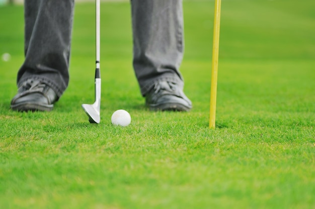 スポーツ ゴルフ コースと穴のゴルフ ・ ボール