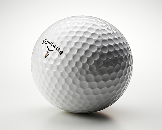 Foto pallina da golf su sfondo bianco