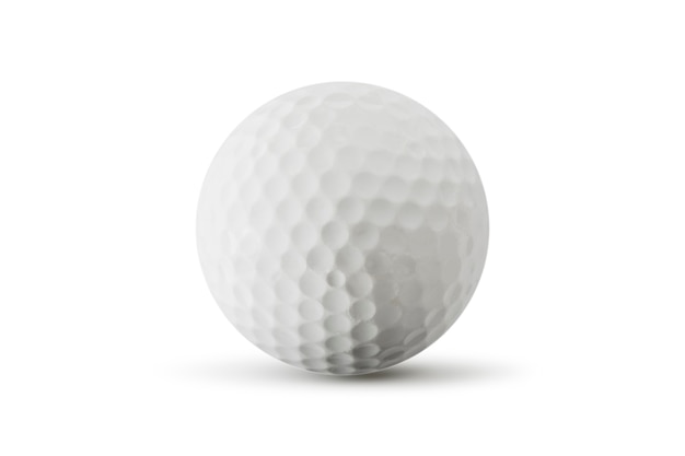 Photo golf ball on white