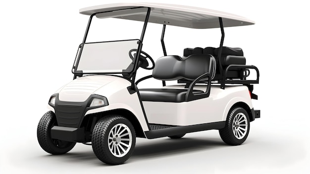 Photo golf car whole body on white background