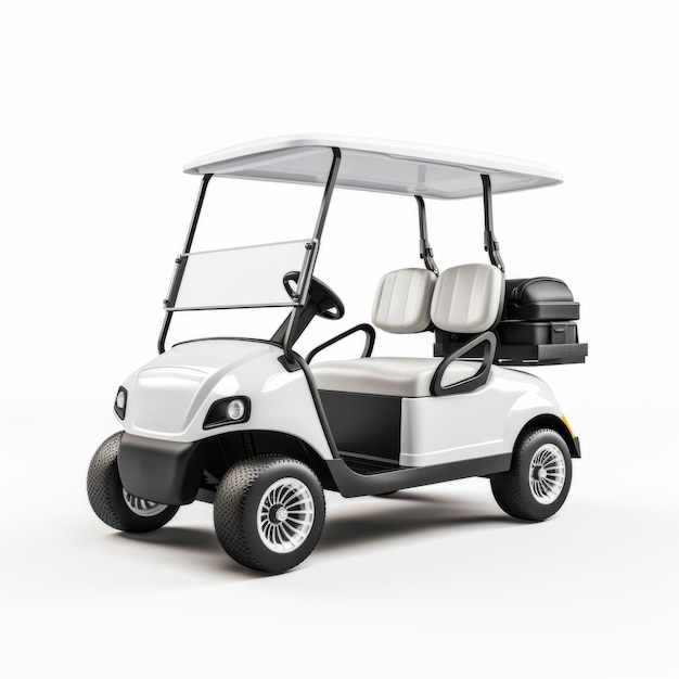 Photo golf cart isolated on