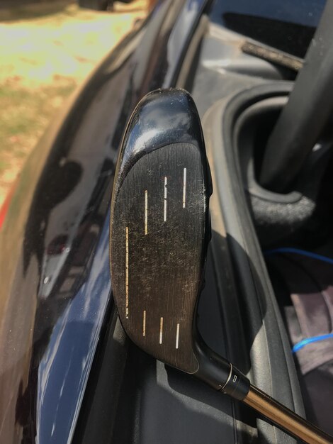 Photo golf club in car