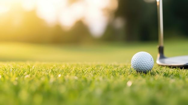 Golf club with a ballGenerative Ai